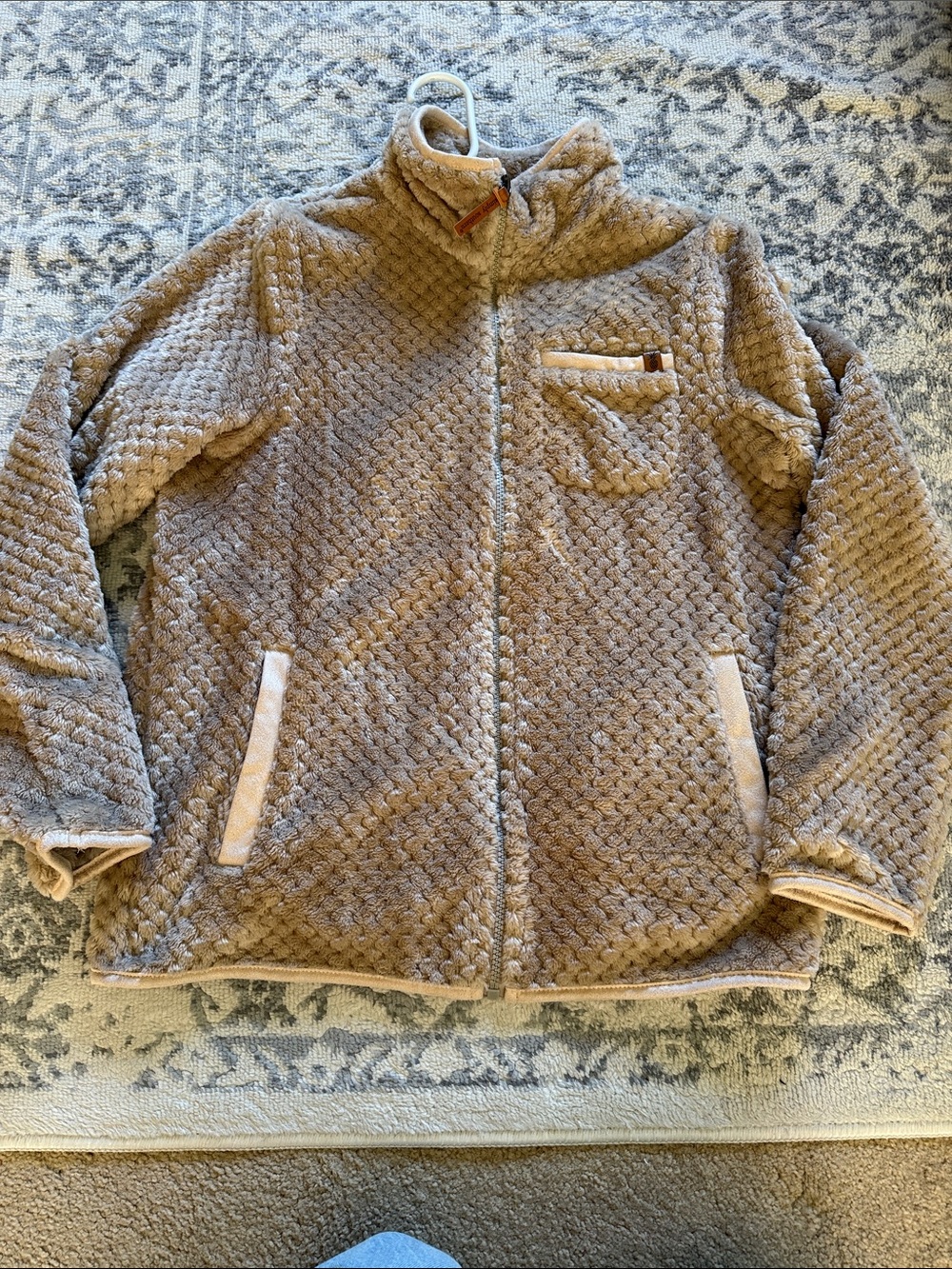 Kids Plush Fleece Jacket - Taupe